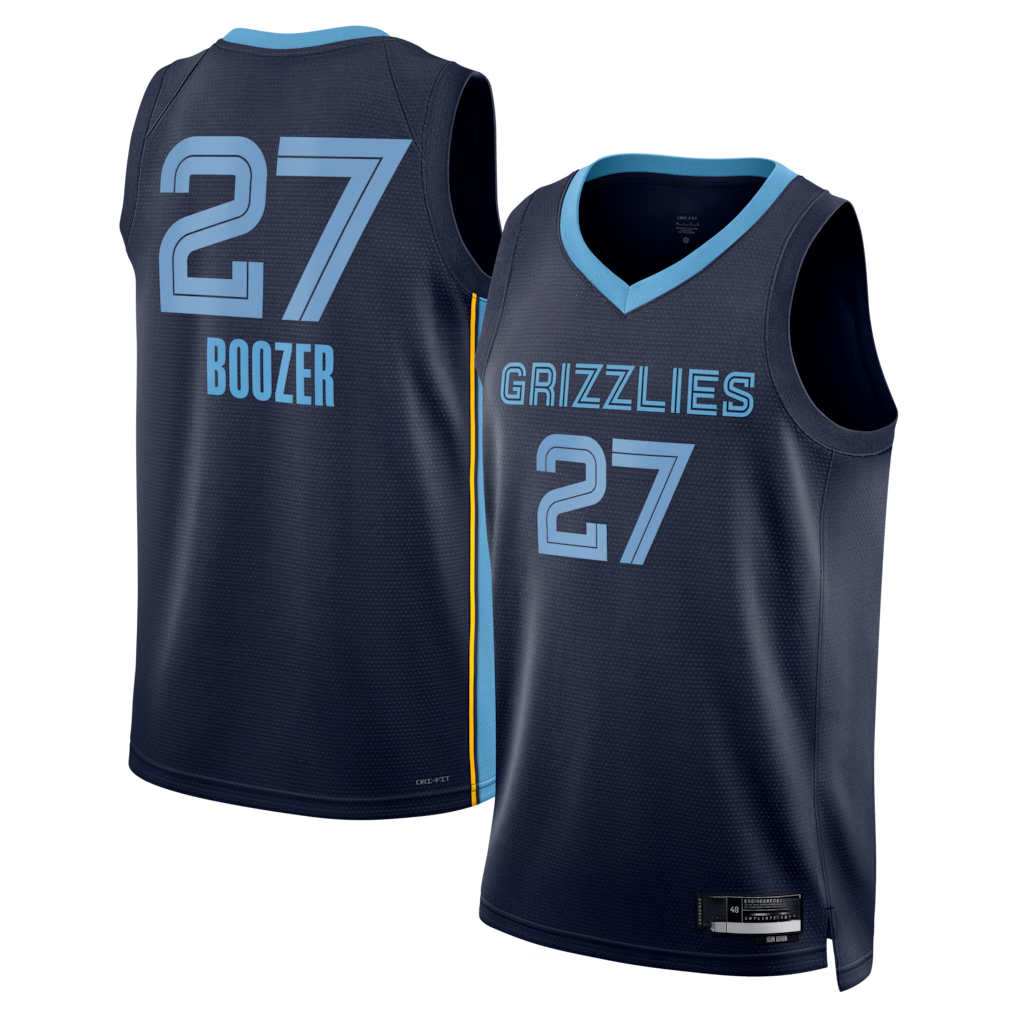 MATTH M.Grizzlies #27 Cameron Boozer Navy 2026 Draft Swingman Stitched Jerseys- Icon Edition