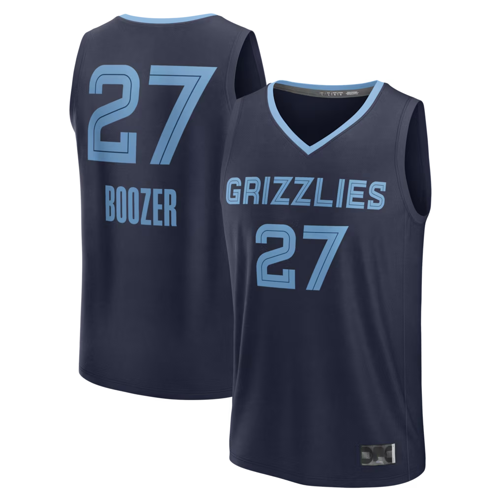 MATTH M.Grizzlies #27 Cameron Boozer Navy Draft First Round Pick Fast Break Stitched Jerseys- Icon Edition