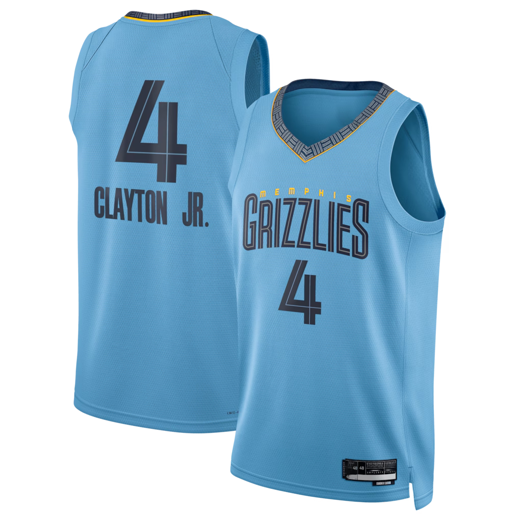 MATTH M.Grizzlies #4 Walter Clayton Jr. Light Blue Swingman Stitched Jerseys- Statement Edition