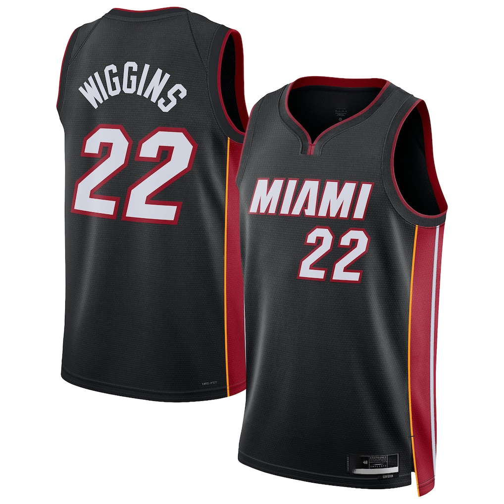 MATTH M.Heat #22 Andrew Wiggins Black Swingman Jerseys - Icon Edition
