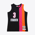 MATTH M.Heat #3 Dwyane Wade Mitchell & Ness Black 2005-06 Hardwood Classics Authentic Jerseys