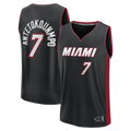MATTH M.Heat #7 Giannis Antetokounmpo Black Fast Break Jerseys - Icon Edition