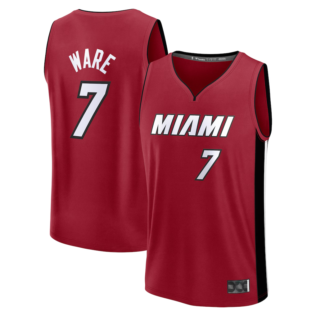 MATTH M.Heat #7 Kel'el Ware Red Fast Break Player Jerseys - Statement Edition