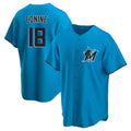 MATTH M.Marlins #18 Griffin Conine Player Blue Home Game Stitched Jerseys