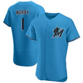 MATTH M.Marlins #1 Connor Norby Player Blue Home Limited Elite Stitched Jerseys