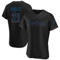 MATTH M.Marlins #21 Graham Pauley Player Black Home Limited Elite Stitched Jerseys