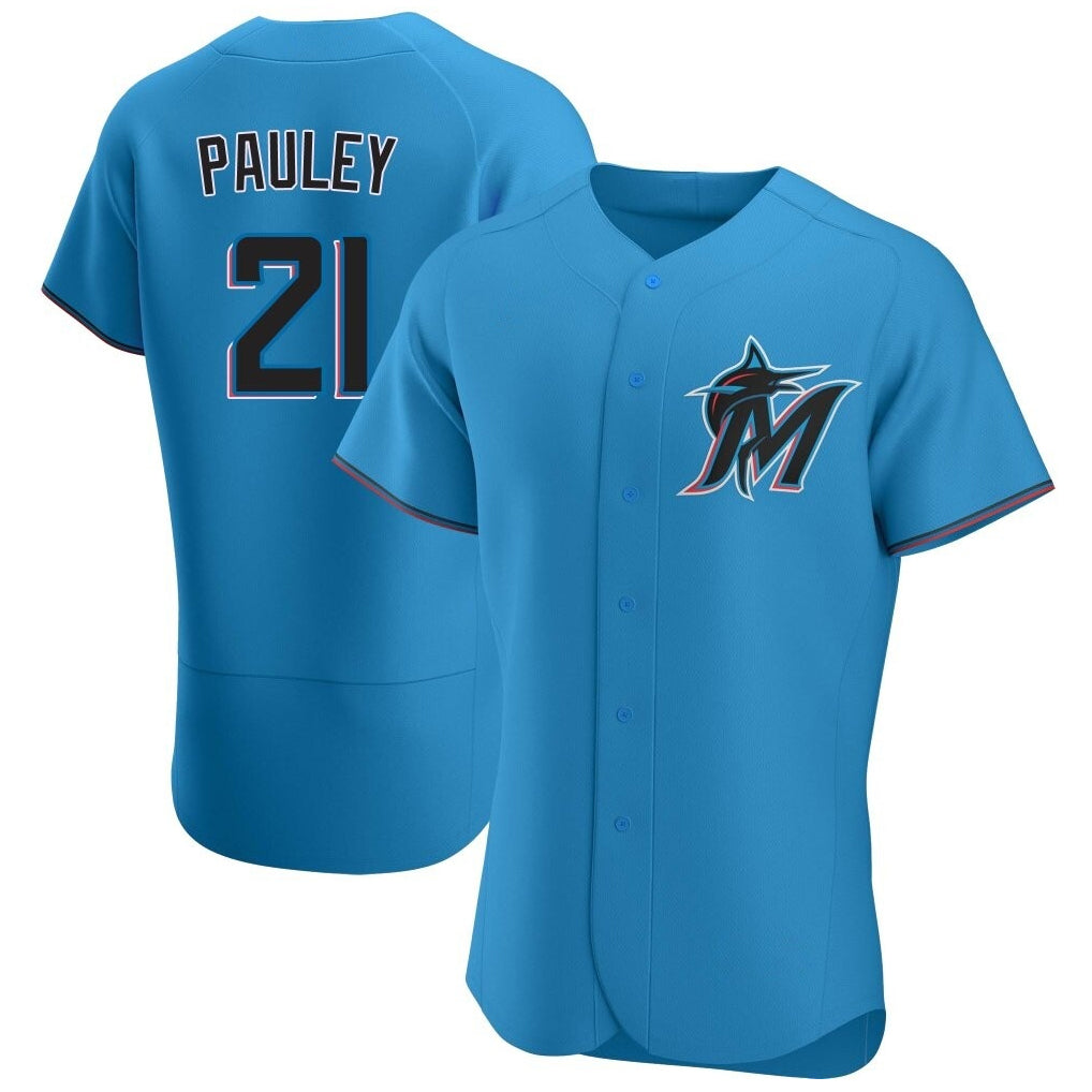 MATTH M.Marlins #21 Graham Pauley Player Blue Home Limited Elite Stitched Jerseys