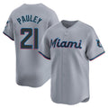 MATTH M.Marlins #21 Graham Pauley Player Gray Home Limited Stitched Jerseys