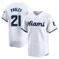 MATTH M.Marlins #21 Graham Pauley Player White  Home Limited Stitched Jerseys
