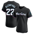 MATTH M.Marlins #22 Sandy Alcantara Player Black Vapor Home Limited Elite Stitched Jerseys
