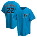 MATTH M.Marlins #22 Sandy Alcantara Player Blue Home Game Stitched Jerseys