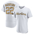 MATTH M.Marlins #22 Sandy Alcantara Player Gold  Home Limited Elite Stitched Jerseys