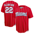 MATTH M.Marlins #22 Sandy Alcantara Player Red City Connect Home Game Stitched Jerseys