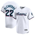 MATTH M.Marlins #22 Sandy Alcantara Player White Home Limited Stitched Jerseys