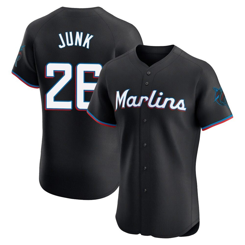 MATTH M.Marlins #26 Janson Junk Player Black Vapor Home Limited Elite Stitched Jerseys