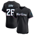 MATTH M.Marlins #26 Janson Junk Player Black Vapor Home Limited Elite Stitched Jerseys