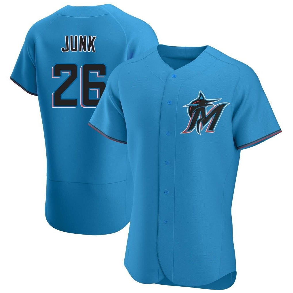 MATTH M.Marlins #26 Janson Junk Player Blue Home Limited Elite Stitched Jerseys