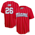 MATTH M.Marlins #26 Janson Junk Player Red City Connect Home Game Stitched Jerseys