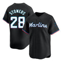 MATTH M.Marlins #28 Kyle Stowers Player Black Home Limited Stitched Jerseys