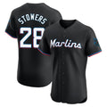 MATTH M.Marlins #28 Kyle Stowers Player Black Vapor Home Limited Elite Stitched Jerseys