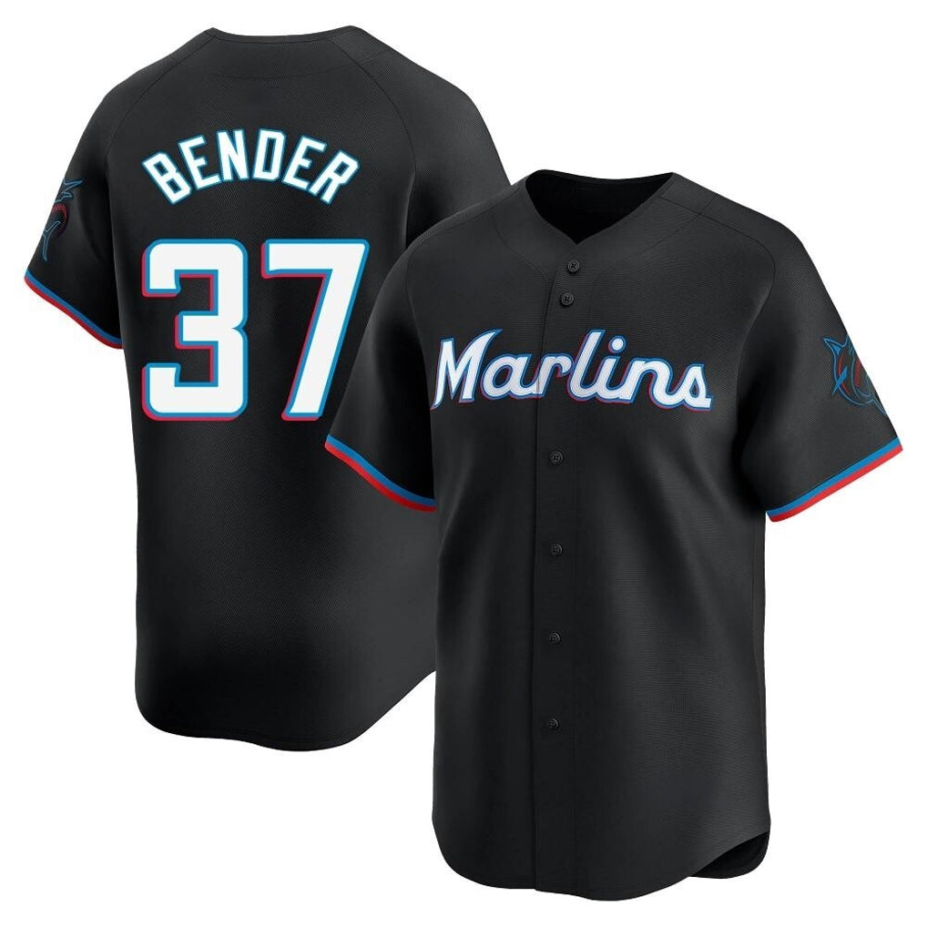 MATTH M.Marlins #37 Anthony Bender Player Black  Home Limited Stitched Jerseys