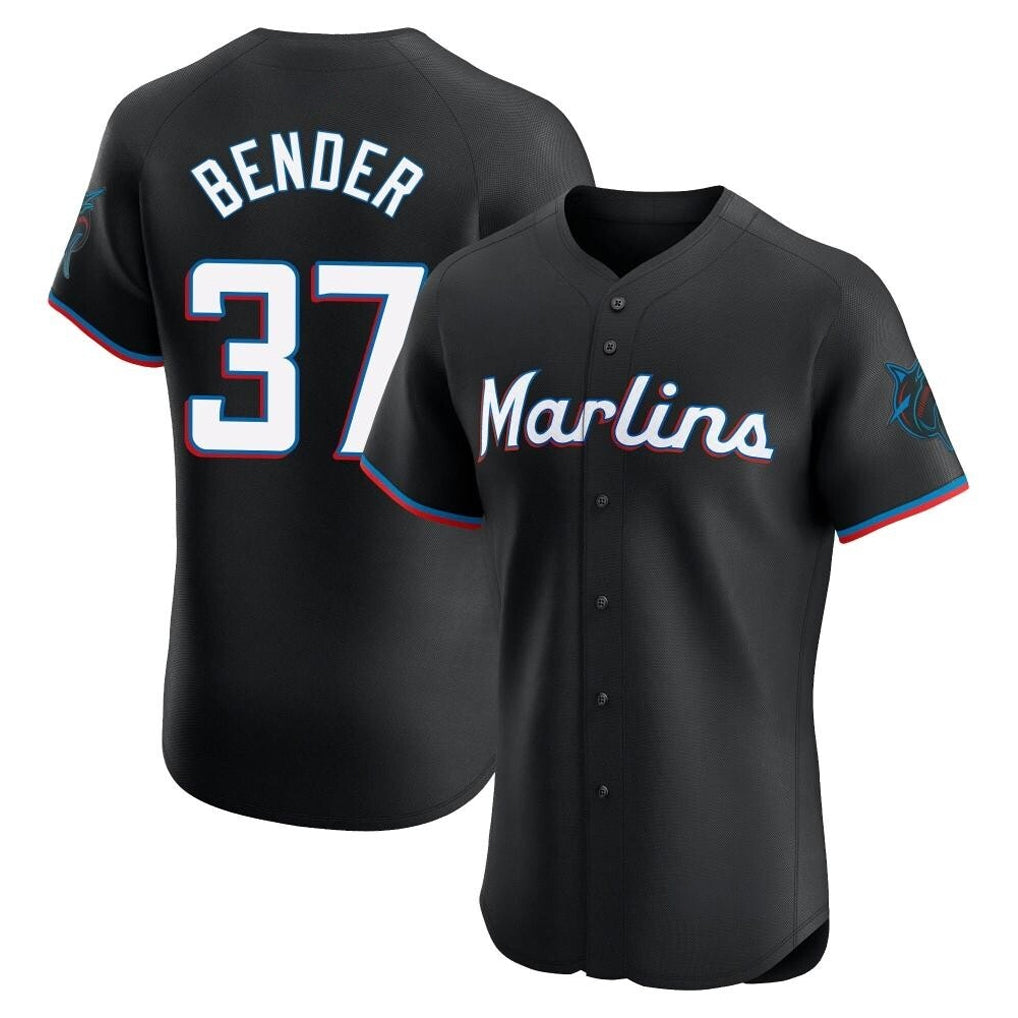 MATTH M.Marlins #37 Anthony Bender Player Black Vapor Home Limited Elite Stitched Jerseys