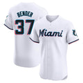 MATTH M.Marlins #37 Anthony Bender Player White  Home Limited Elite Stitched Jerseys