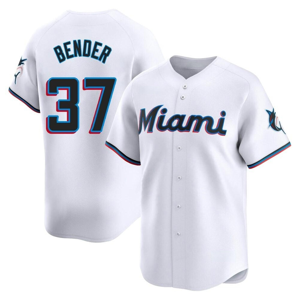 MATTH M.Marlins #37 Anthony Bender Player White  Home Limited Stitched Jerseys