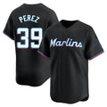 MATTH M.Marlins #39 Eury Perez Player Black  Home Limited Stitched Jerseys