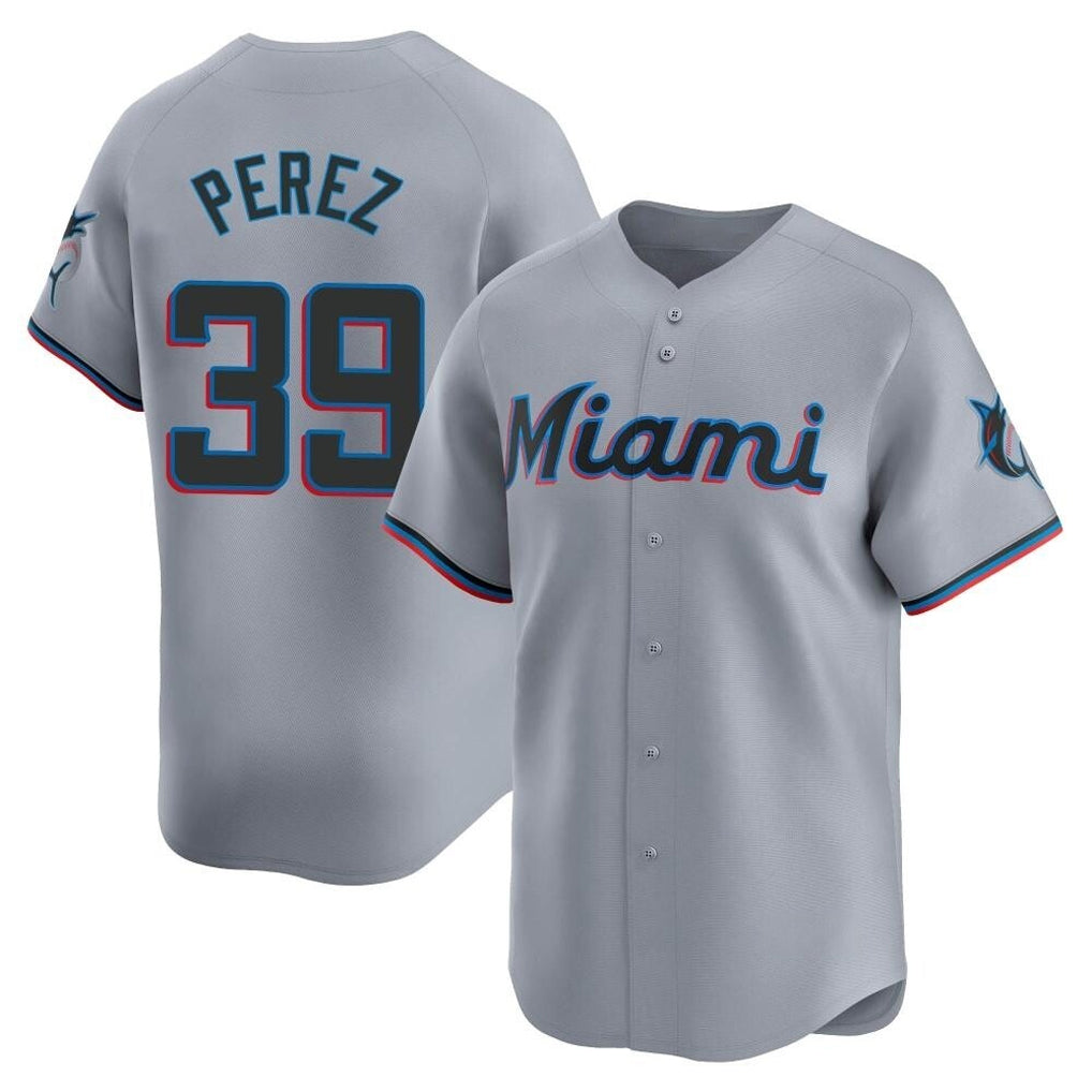 MATTH M.Marlins #39 Eury Perez Player Gray Home Limited Stitched Jerseys