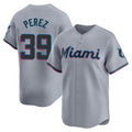 MATTH M.Marlins #39 Eury Perez Player Gray Home Limited Stitched Jerseys