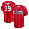 MATTH M.Marlins #39 Eury Perez Player Red City Connect Home Game Stitched Jerseys