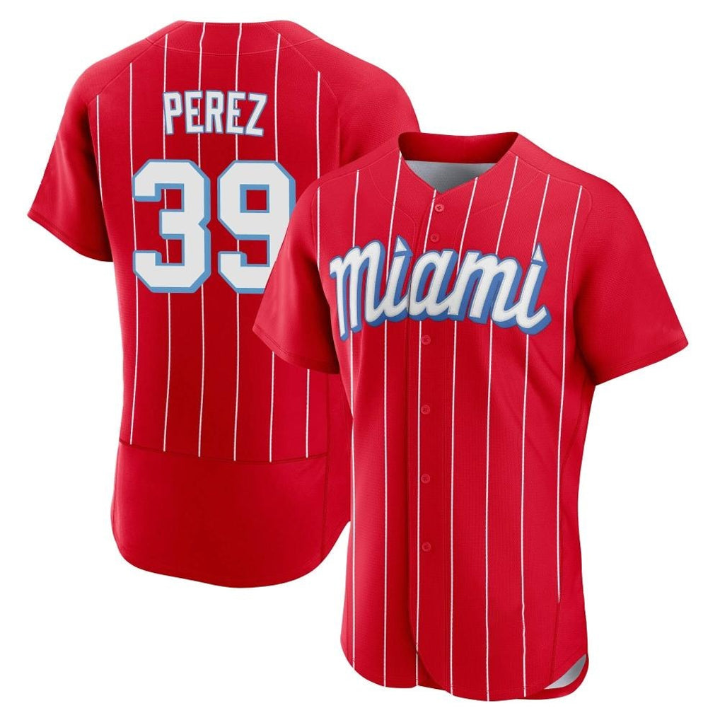 MATTH M.Marlins #39 Eury Perez Player Red City Connect Home Limited Elite Stitched Jerseys