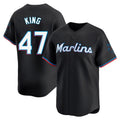 MATTH M.Marlins #47 John King Player Black Home Limited Stitched Jerseys