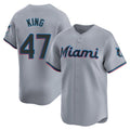 MATTH M.Marlins #47 John King Player Gray  Home Limited Stitched Jerseys