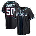 MATTH M.Marlins #50 Agustin Ramirez Player Black Fashion Out Home Game Stitched Jerseys