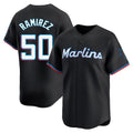 MATTH M.Marlins #50 Agustin Ramirez Player Black  Home Limited Stitched Jerseys