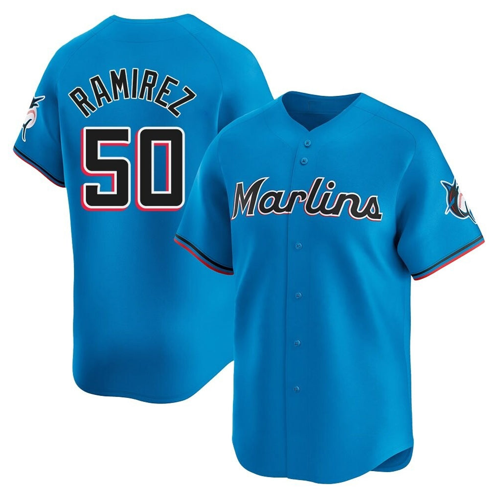 MATTH M.Marlins #50 Agustin Ramirez Player Blue Home Limited Stitched Jerseys