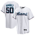 MATTH M.Marlins #50 Agustin Ramirez Player White  Home Game Stitched Jerseys