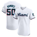 MATTH M.Marlins #50 Agustin Ramirez Player White  Home Limited Elite Stitched Jerseys
