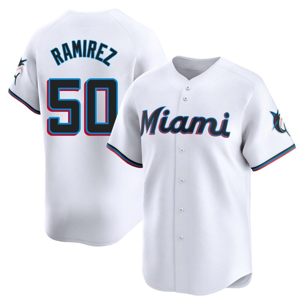 MATTH M.Marlins #50 Agustin Ramirez Player White  Home Limited Stitched Jerseys