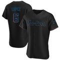 MATTH M.Marlins #6 Otto Lopez Player Black Home Limited Elite Stitched Jerseys