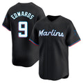 MATTH M.Marlins #9 Xavier Edwards Player Black  Home Limited Stitched Jerseys