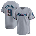 MATTH M.Marlins #9 Xavier Edwards Player Gray Home Limited Stitched Jerseys