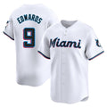 MATTH M.Marlins #9 Xavier Edwards Player White  Home Limited Stitched Jerseys