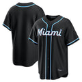 MATTH M.Marlins Blank Player Black Fashion Out Home Game Stitched Jerseys
