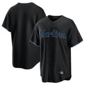 MATTH M.Marlins Blank Player Black  Home Game Stitched Jerseys