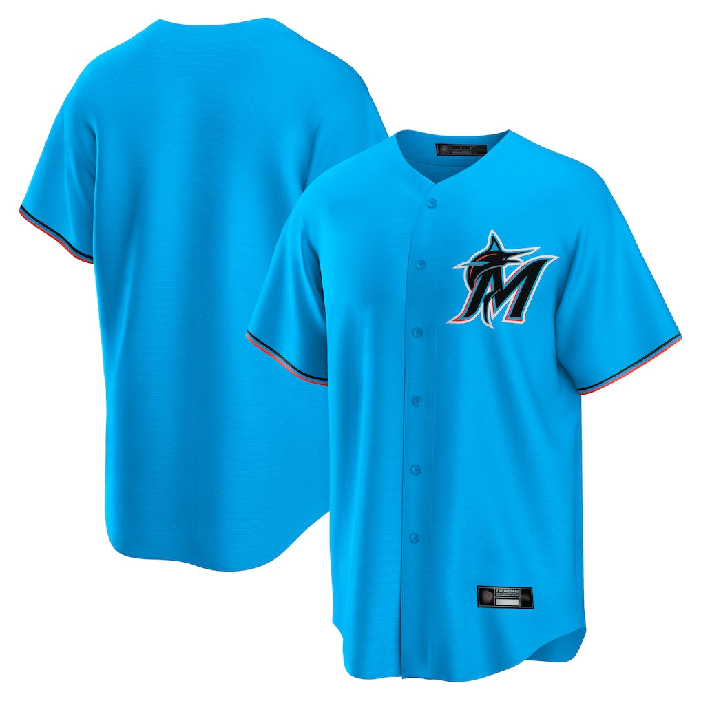 MATTH M.Marlins Blank Player Blue Home Game Stitched Jerseys
