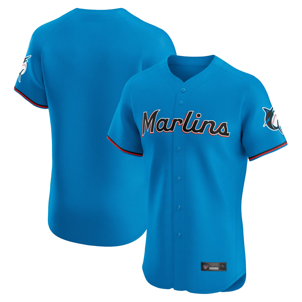 MATTH M.Marlins Blank Player Blue Home Limited Elite Stitched Jerseys