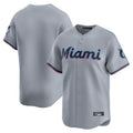 MATTH M.Marlins Blank Player Gray Home Limited Stitched Jerseys